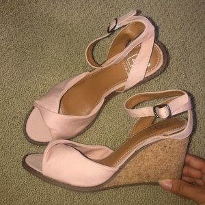 Brand New Pink Espadrille Wedges!!
